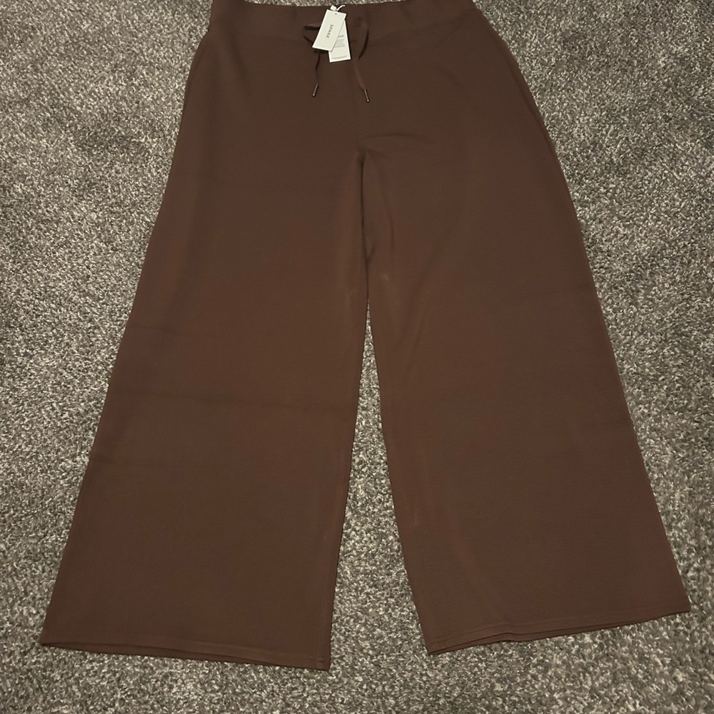 Brown Wide-Leg Pants